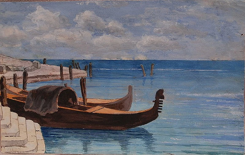 Gondola veneziana in laguna